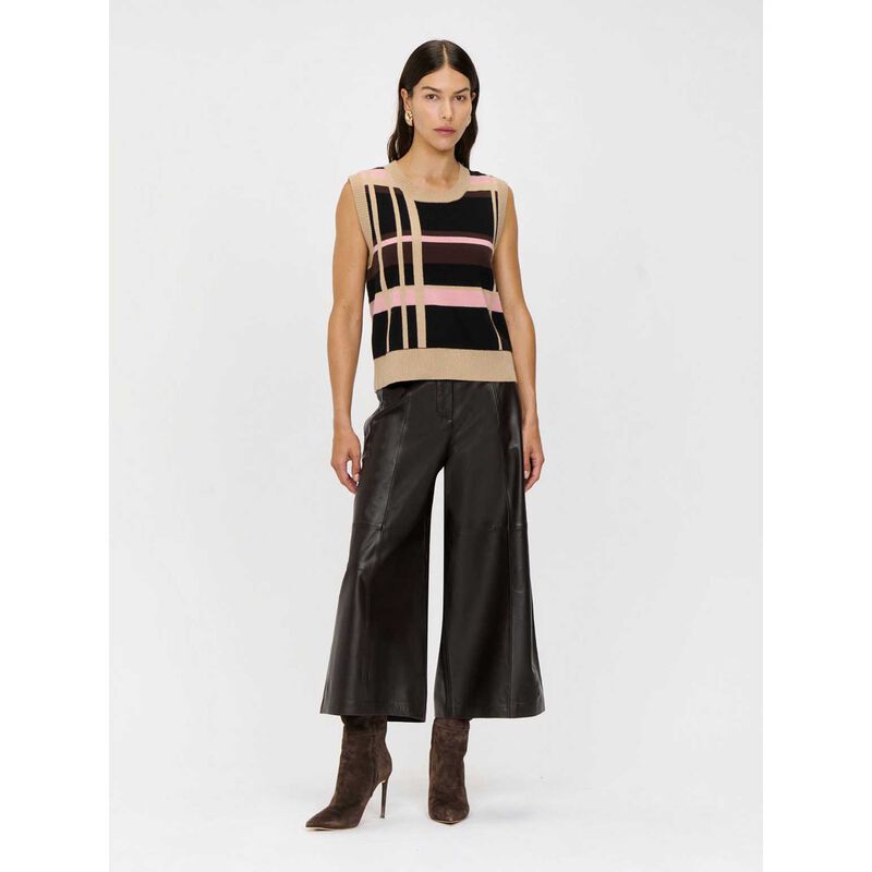 Veronika Maine Check Knit Vest image number 3